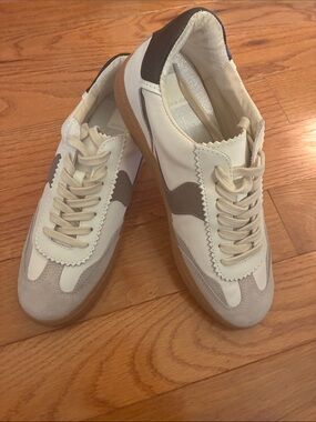Dolce Vita Cream, Taupe & Brown Low-Top Women's Sneakers